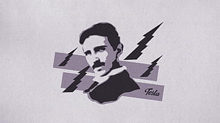 man's fave illustration, Nikola Tesla, lightning