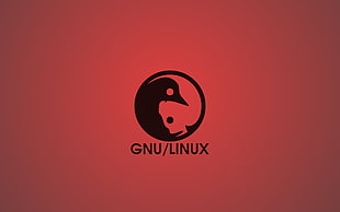 GNU Linux logo, Linux, GNU, minimalism HD wallpaper