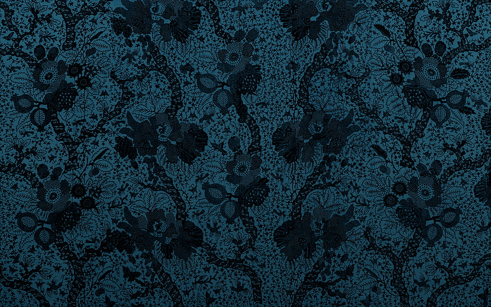 black and white floral area rug, pattern, flowers HD wallpaper