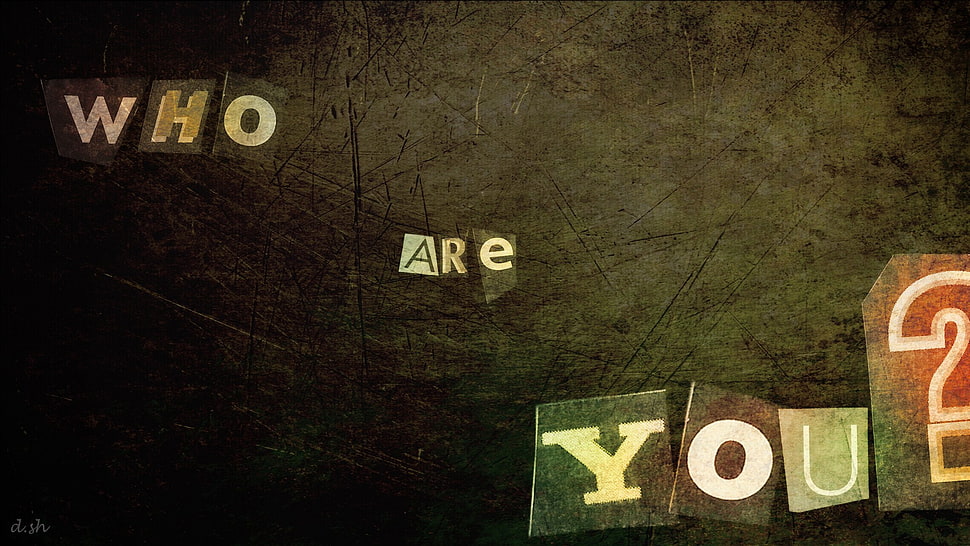 black who are you? poster, typography HD wallpaper