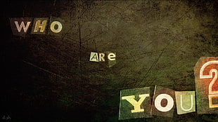 black who are you? poster, typography