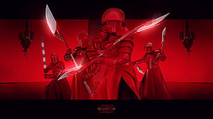 Star Wars digital wallpaper, Star Wars, Star Wars: The Last Jedi, red, The First Order HD wallpaper