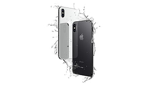 space gray and silver iPhone X
