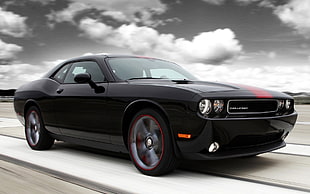 selective color photography of Dodge Charger
