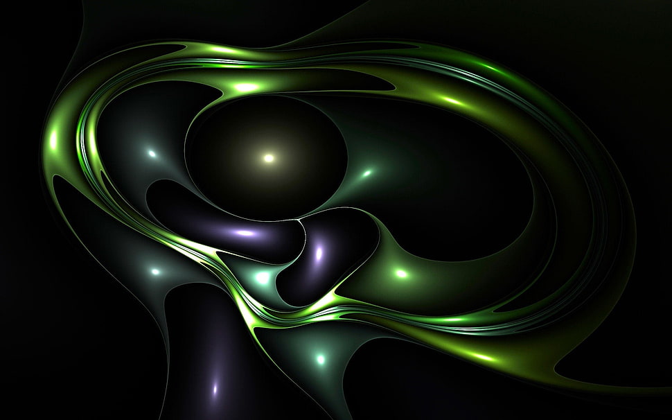 green and black surface HD wallpaper
