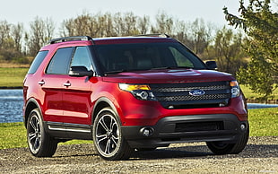 red Ford SUV