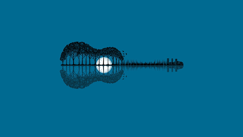 guitar digital wallpaper HD wallpaper