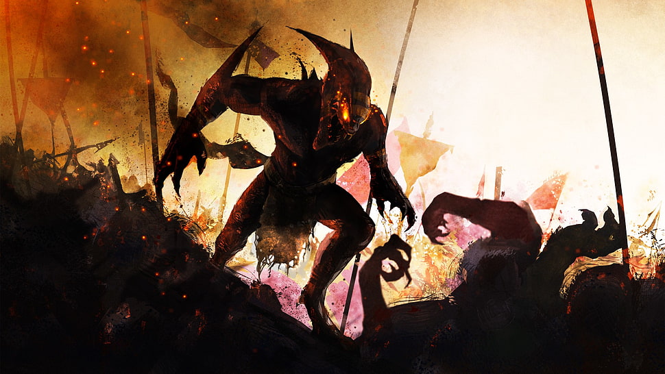 brown and black monster on war digital wallpaper, Shadow of the Beast, video games, fantasy art HD wallpaper