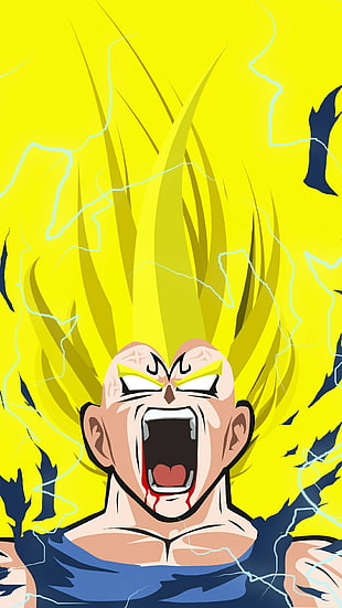 Super Saiyan Vegeta illustration, Dragon Ball Z, Vegeta, portrait display HD wallpaper