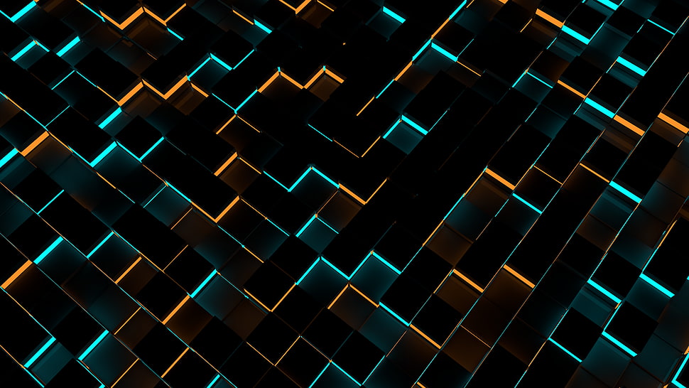 black and green 3D wallpaper HD wallpaper