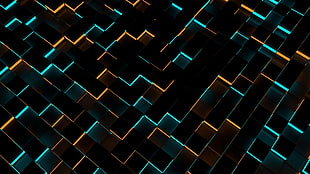 black and green 3D wallpaper