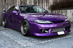 purple coupe, Nissan Silvia Spec-R, Japanese cars, JDM, S15