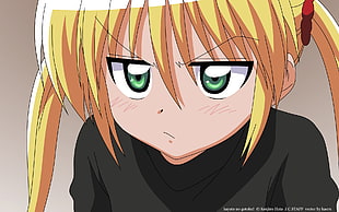 yellow hair female anime character