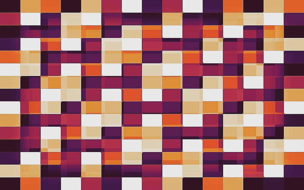 orange, purple, yellow, and orange pixel wallpaper HD wallpaper
