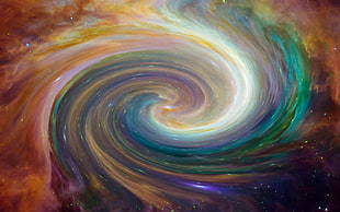 multicolored galaxy painting HD wallpaper