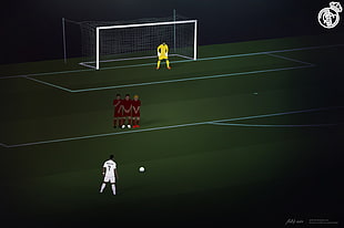 soccer game illustration, CR7, soccer HD wallpaper