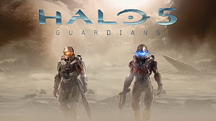 black and blue action figure, Halo, Master Chief, Spartans, Halo 5 HD wallpaper