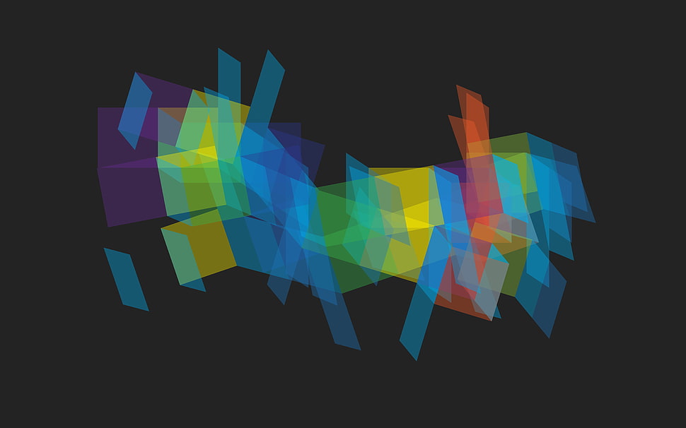 multicolored 3D illusion, simple background, simple, colorful HD wallpaper