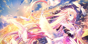 pink-haired anime character, IA (Vocaloid), anime