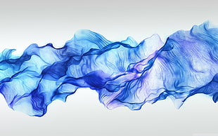 blue textile HD wallpaper