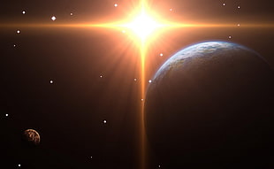 illustration of Sun in outer space