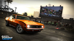 orange coupe, Fast and Furious, Fast & Furious: Legacy, video games, iOS