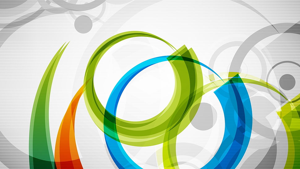 green, blue and white abstract painting HD wallpaper