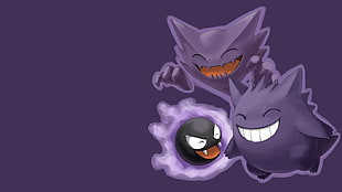 two black character illustration, Pokémon, Haunter, Gengar, Ghastly