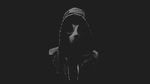 man wearing black hoodie illustration HD wallpaper