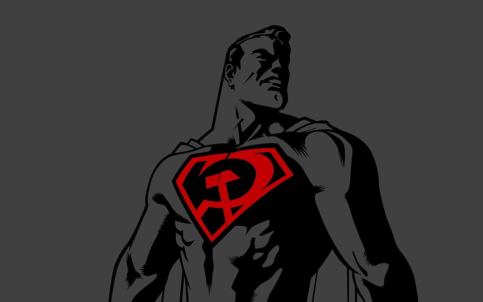 Superman painting, Superman, Superman Red, comics, DC Comics HD wallpaper