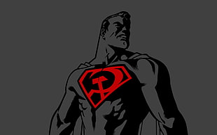Superman painting, Superman, Superman Red, comics, DC Comics HD wallpaper