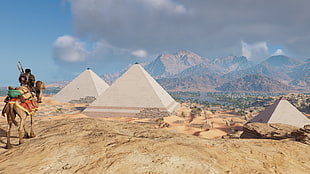 Pyramid of Giza, Assassin's Creed, video games, Assassin's Creed: Origins HD wallpaper
