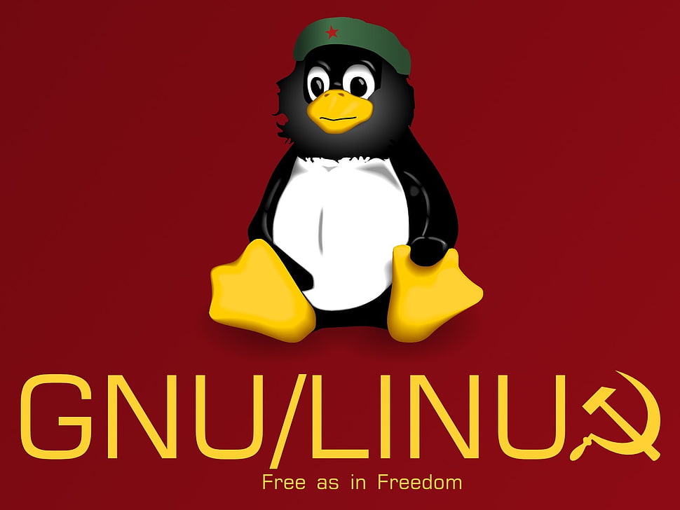 Gnu Linu logo, Linux, GNU, Che Guevara, Tux HD wallpaper