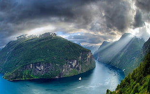 valley and river, nature, landscape, Geiranger, fjord HD wallpaper