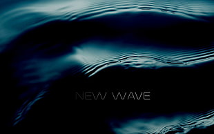 New Wave logo, texture, water, waves