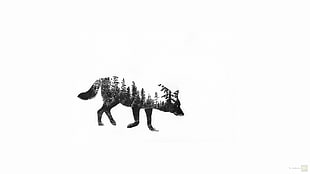 wolf digital wallpaper