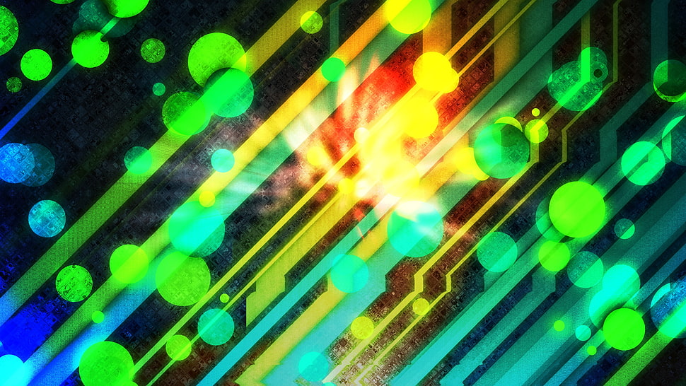 Lines,  Circles,  Bright,  Sideways HD wallpaper