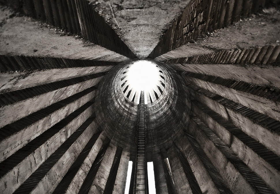 black and white ceiling fan, sky, architecture HD wallpaper