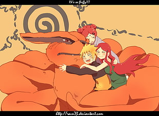 Naruto anime graphic wallpaper, anime, Naruto Shippuuden, Uzumaki Naruto, Kyuubi HD wallpaper