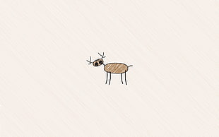 brown and black reindeer drawing
