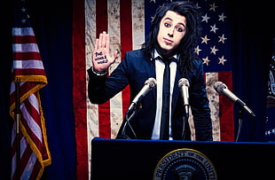 men's blue dress shirt, Falling In Reverse