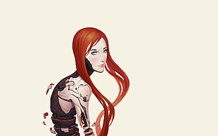 brown haired fictional character illustration