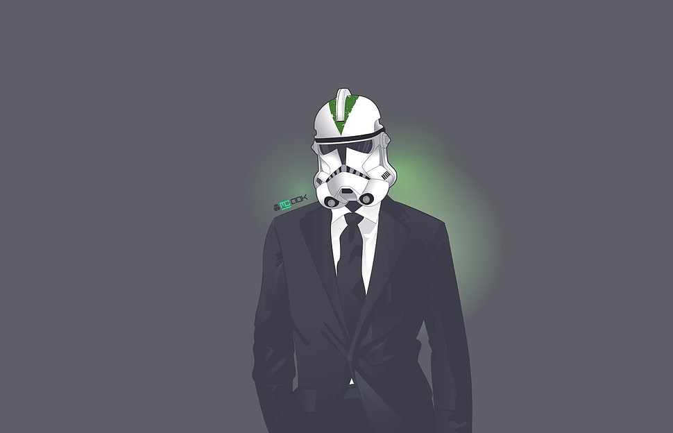 Stormtrooper in suit digital wallpaper, Star Wars HD wallpaper