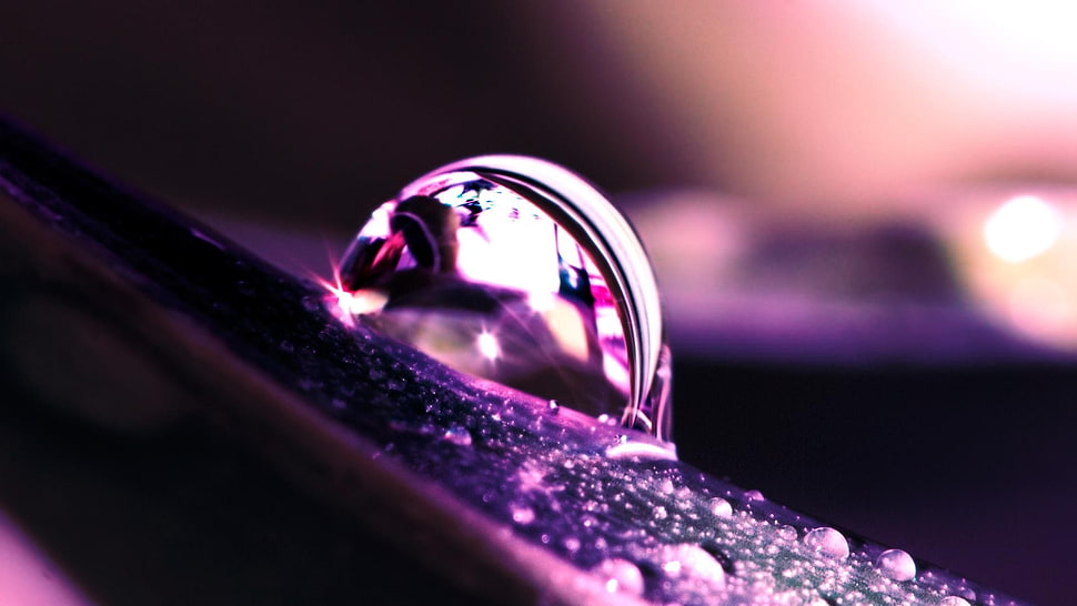 selective focus photography of silver-colored ring HD wallpaper