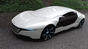 white and black car bed frame, concept cars, Audi