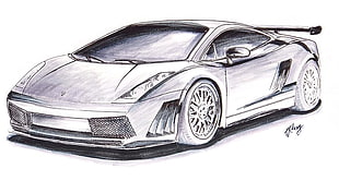 Lamborghini Veneno sketch portrait