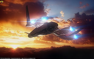 white plane illustration, Tempest, Mass Effect: Andromeda, Andromeda Initiative HD wallpaper