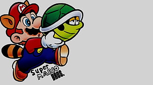 Super Mario Bros. illustration, Super Mario, Mario Bros., Super Mario Bros., video games HD wallpaper