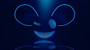 mouse figure with blue LED
