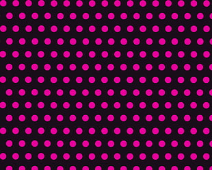 black and pink polka-dot illustration HD wallpaper
